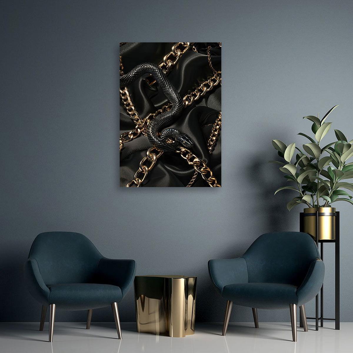 KUNSTDRUCK Schwarz 60/90 cm - Schwarz, Textil (60/90cm) - KUNSTLOFT