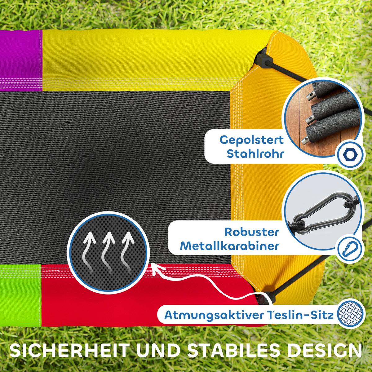 NESTSCHAUKEL Texteline PE Mehrfarbig - Multicolor, Textil (77/148cm) - AIYAPLAY