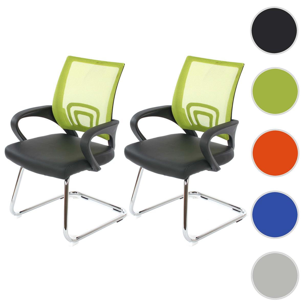 KONFERENZSTUHL Grün 2er-Set - Grün, Textil (57/92/59cm) - MCW