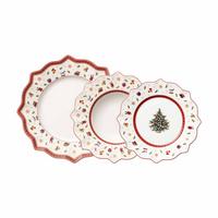 TELLER-SET Toy's Delight weiß-rot - Rot/Weiß, Keramik (28.5/30.5/29.5cm) - Villeroy & Boch
