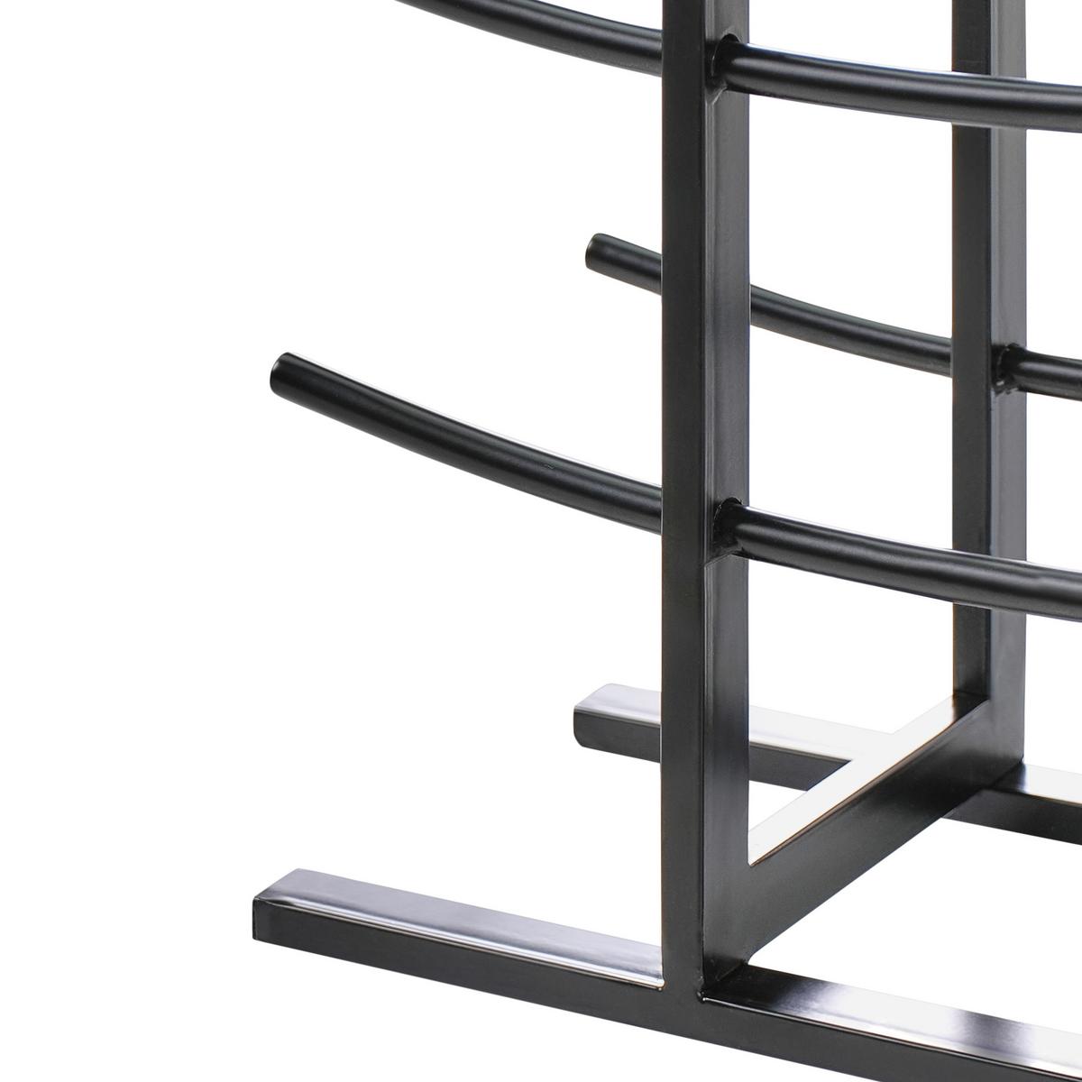 WEINREGAL Metall Schwarz Monaghan - Schwarz, Metall (30/40/15cm) - Beliani