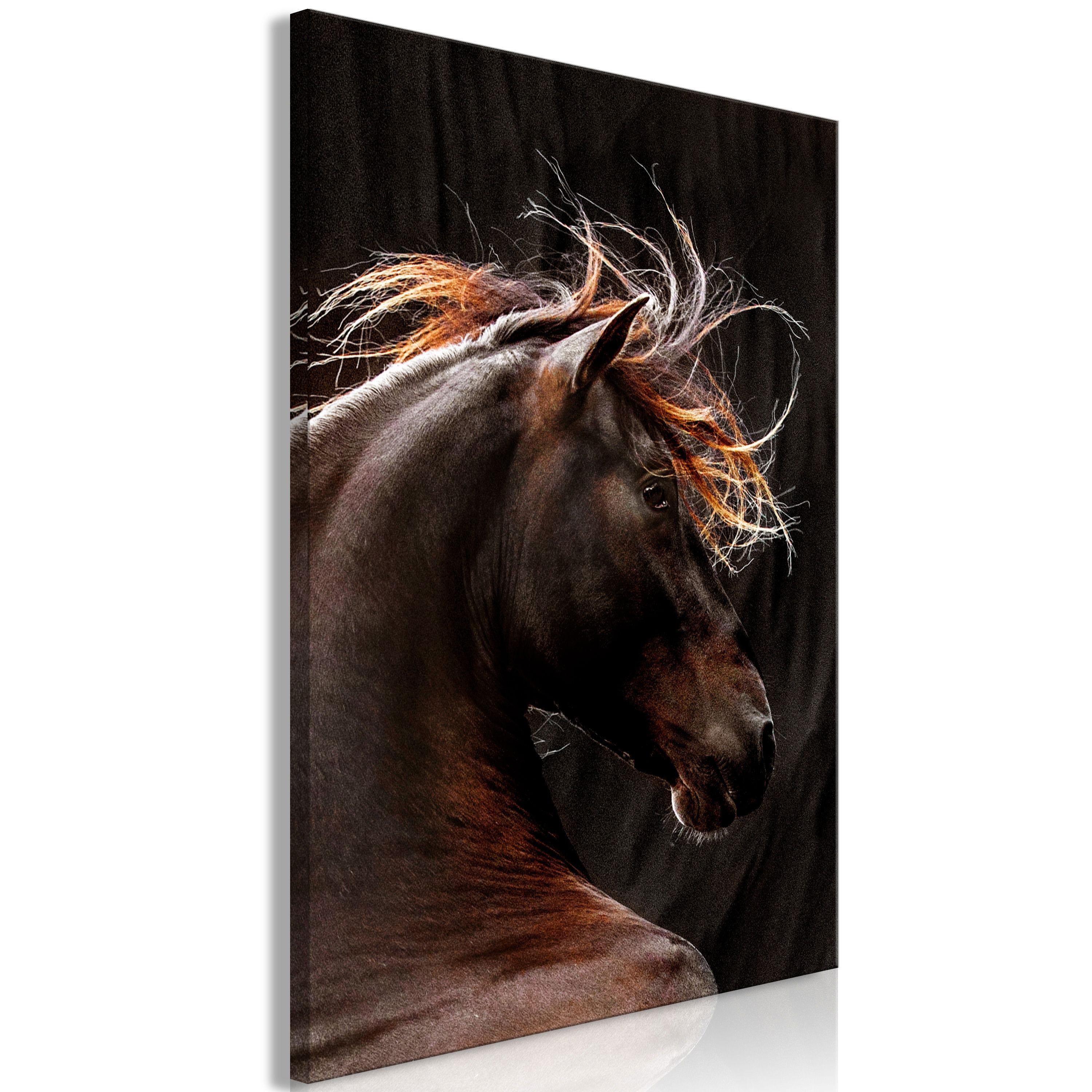 KUNSTDRUCK Schwarz 40/60 cm - Schwarz/Braun, Textil (40/60cm) - KUNSTLOFT