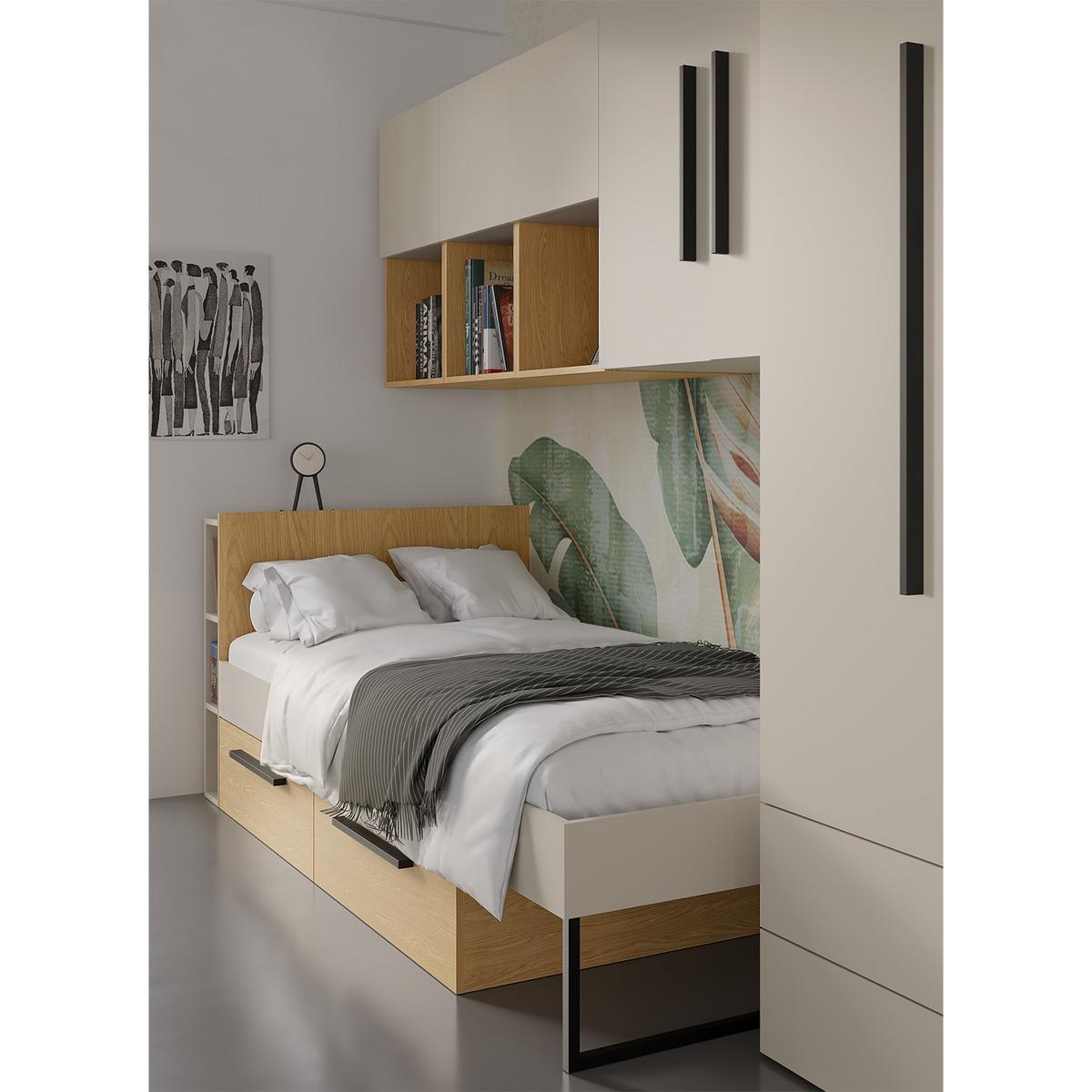 BÜCHERREGAL Largo mit 2 Türen und offenen Fächern, für Jugendzimmer, 45 cm, Frühlings-Eiche - Eichefarben, Holzwerkstoff (45/195/40cm) - Beautysofa