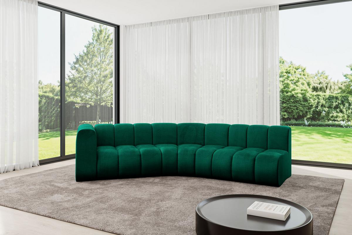 ECKSOFA modulares Sofa Karex-L1 - 308x194x70 cm Grün - Dunkelgrün, Holzwerkstoff/Textil (308/194cm) - ALTDECOR
