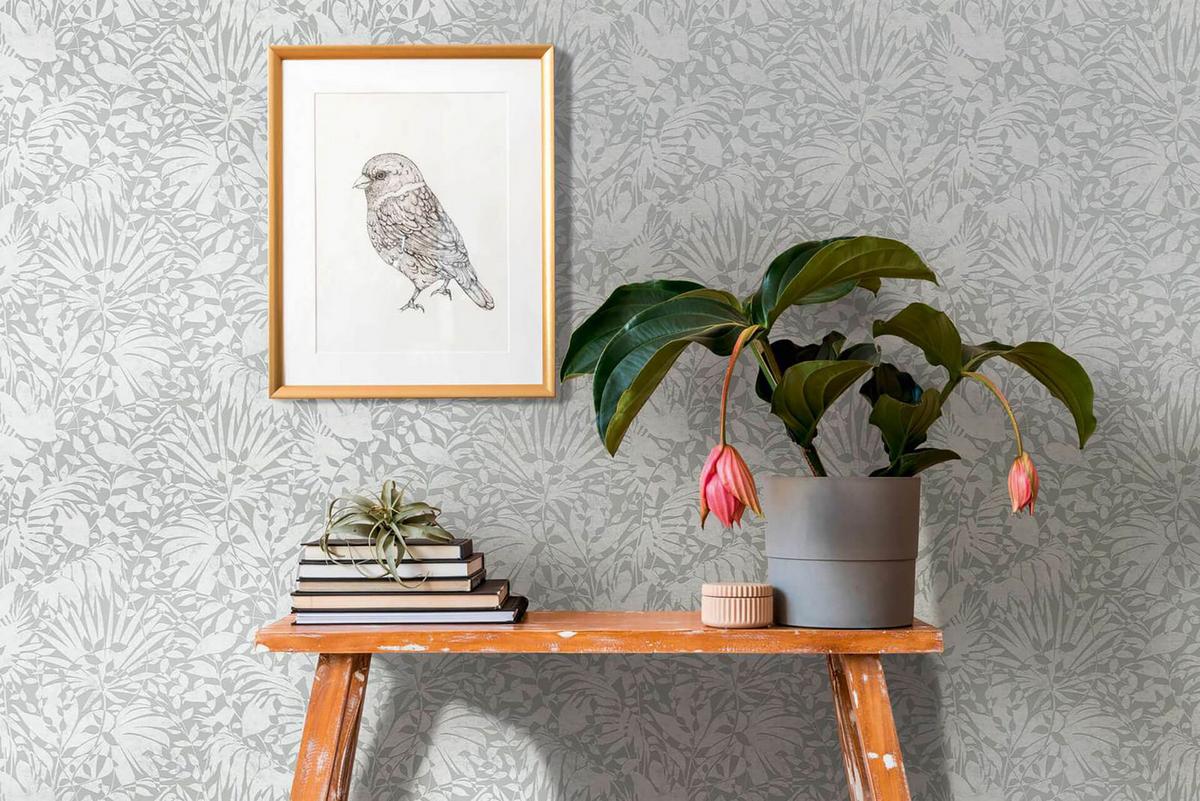 VLIESTAPETE Grau 53/1005 cm - Grau, Textil (53/1cm) - KUNSTLOFT