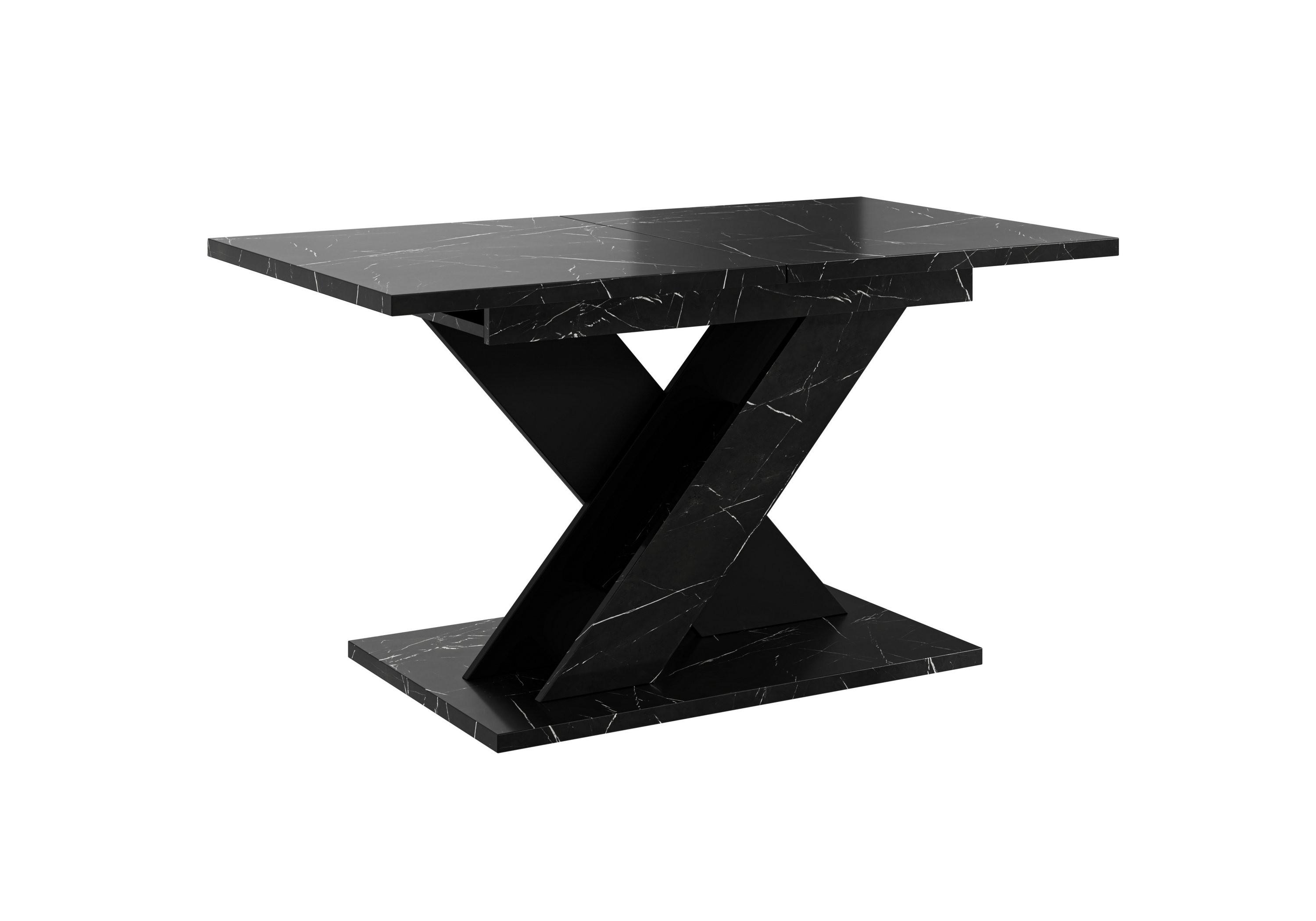 ESSTISCH MERKAS Ausziehbar 120 - 160 / 80 x 76 cm - Hellgrau/Schwarz, Holz (120/80/76cm) - MASSENO