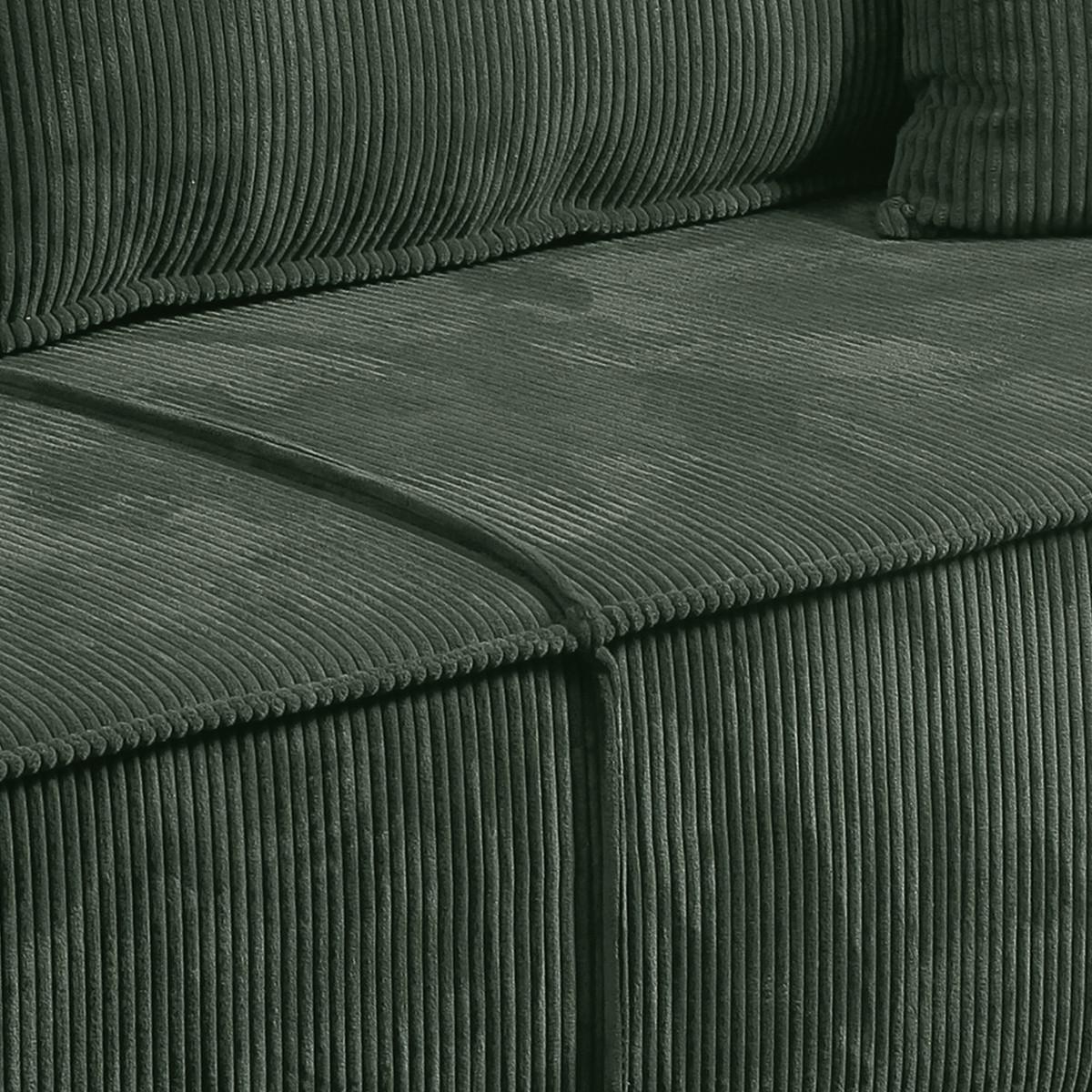 SOFA Isaac 4 Sitzplätze Tannengrün - Grün, Holzwerkstoff (255/85/105cm) - Petits-meubles