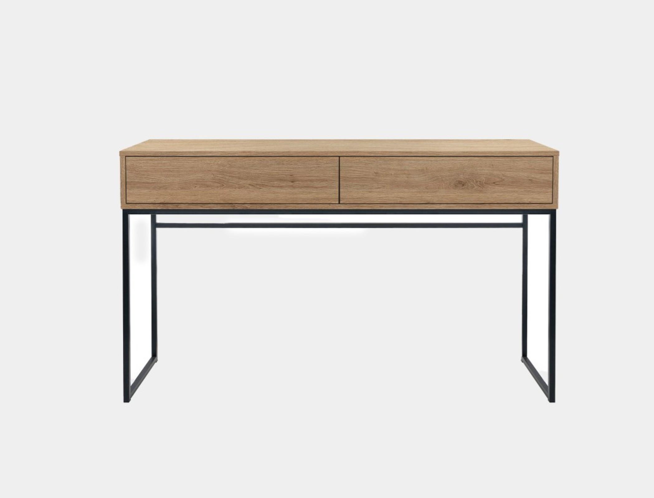 KONSOLENTISCH AZIR mit 137 / 83 / 37, Eichefarben - Eichefarben, Holzwerkstoff (37/137/83cm) - MASSENO