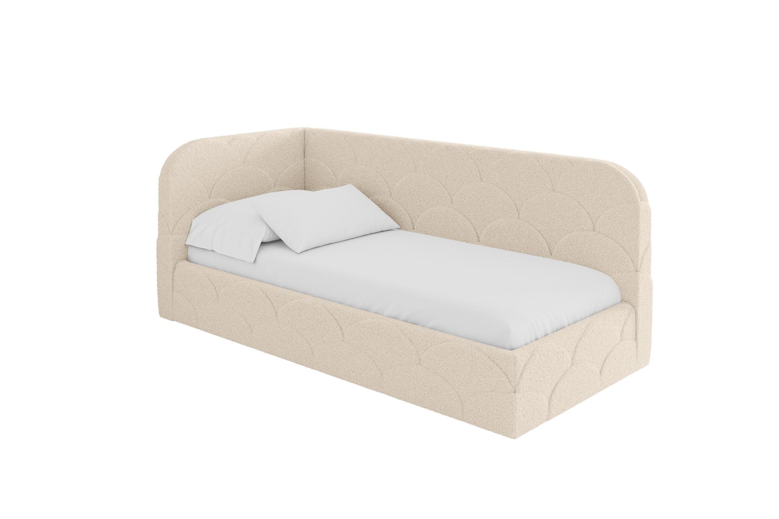 EINZELLBETT Jugendbett mit Bettkasten und Matratze H3/H4, Rechts - ELRY 100x200 Dunkelbeige - Taupe, Holzwerkstoff/Textil (100/200cm) - ALTDECOR