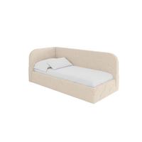 EINZELLBETT Jugendbett mit Bettkasten, Rechts - ELRY 100x200 Dunkelbeige - Taupe, Holzwerkstoff/Textil (100/200cm) - ALTDECOR