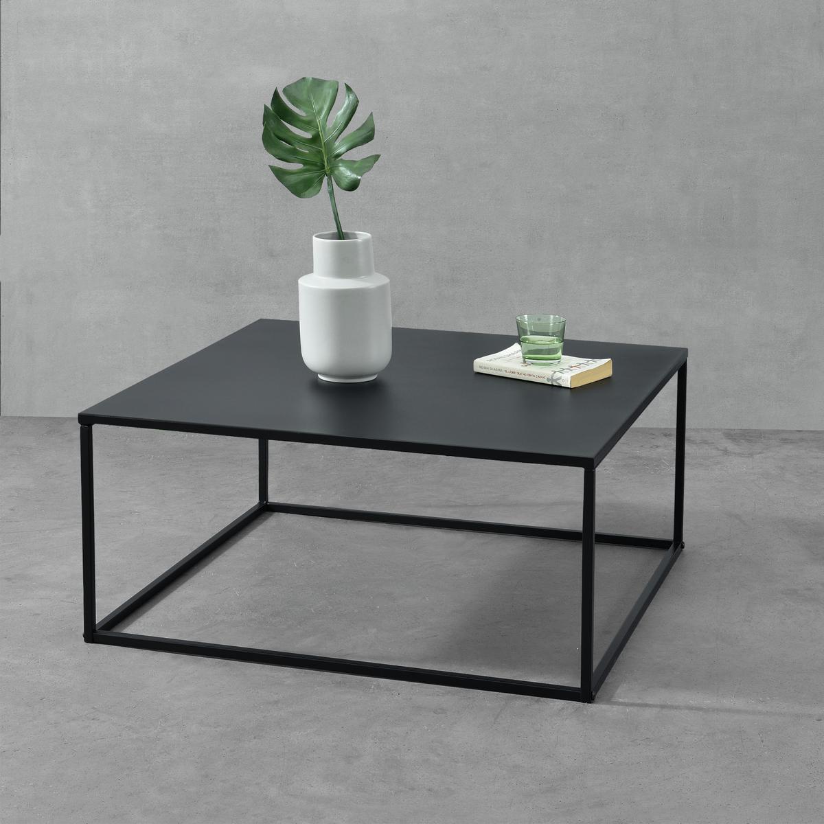 COUCHTISCH Lebus 85/85/38 - Schwarz, Metall (85/85/38cm) - [en.casa]