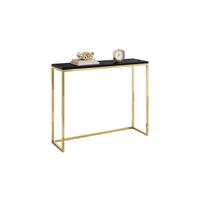 KONSOLE MODERN II 100/30/80 cm Goldchrom/Schwarz Hochglanz - Goldfarben/Schwarz, Holzwerkstoff/Metall (100/80/30cm) - Lookway