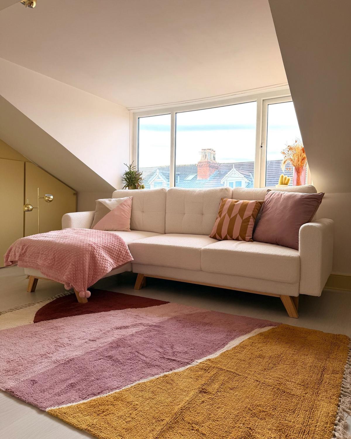 TEPPICH Rosa 140/200 cm Baumwolle Xinali - Pink, Textil (140/200cm) - Beliani