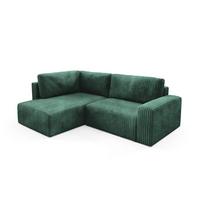 ECKSOFA Angela 4 Sitzplätze Tannengrün - Grün, Holz (245/182cm) - Petits-meubles