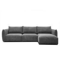 ECKSOFA TAUER 5-Sitzer, dunkelgrau - Dunkelgrau/Schwarz, Holzwerkstoff/Kunststoff (294/173cm) - Wozimo