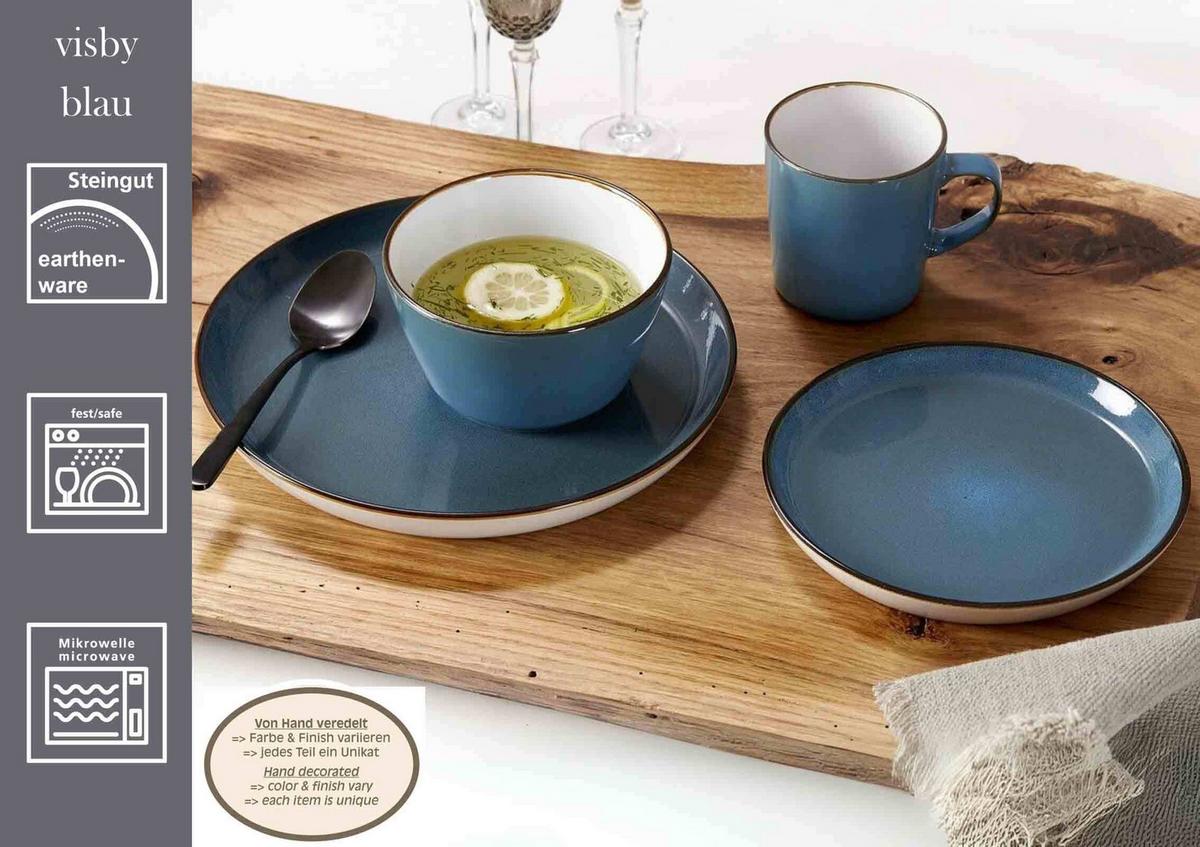 DESSERT-TELLER Visby Dunkelblau ø 20,5 cm 8er Set - Dunkelblau, Keramik (20.5cm) - Ritzenhoff Breker