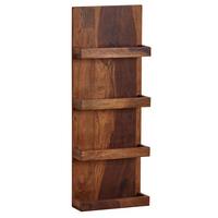 WANDREGAL Massivholz Modern Stil 30x80x10 cm Groß Schwebend - Braun, Holz (30/80/10cm) - KADIMA DESIGN