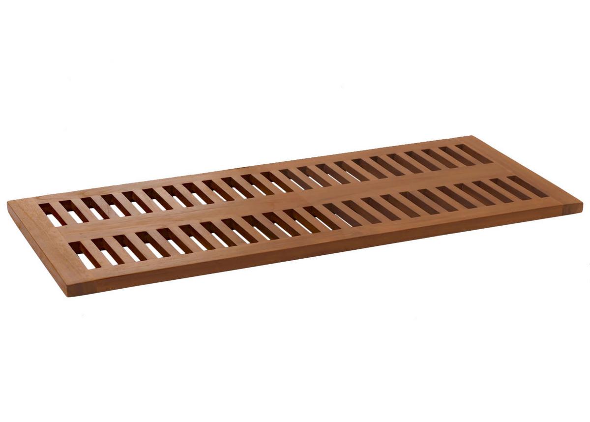 TEAK-BADEMATTE Braun - Braun, Holz (40/100cm) - MCW