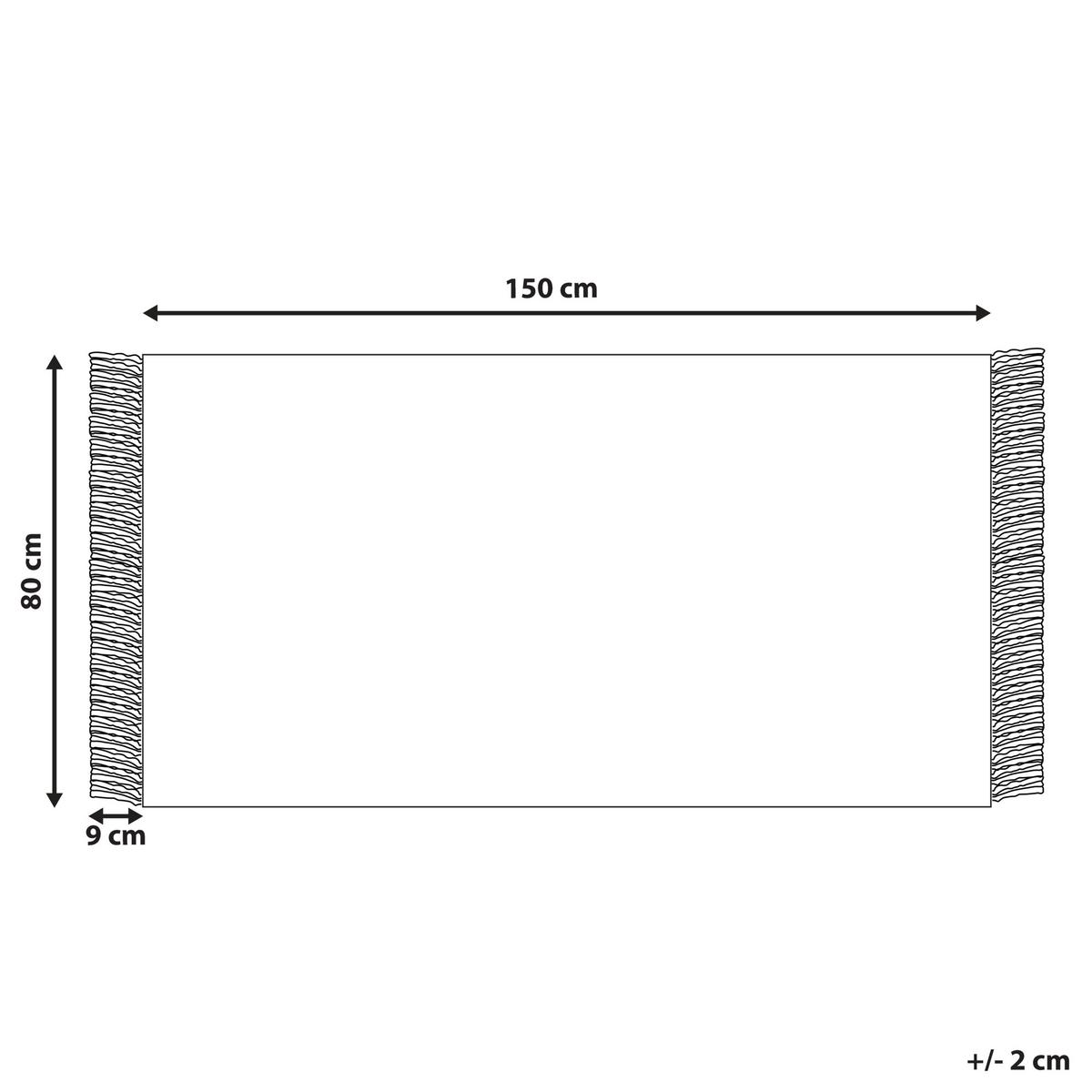 KURZFLOR-TEPPICH Emirler 150/80 cm - Weiß, Textil (80/150cm) - Beliani