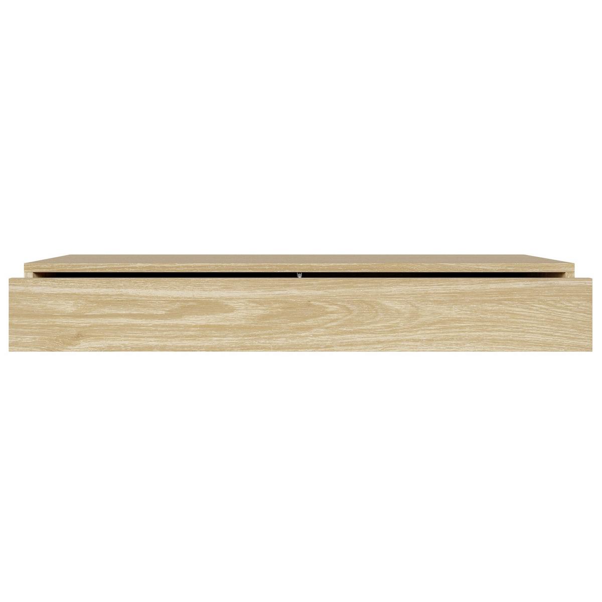 WANDKONSOLE Sanva Eiche geölt Optik 90 cm - Beige, Holzwerkstoff (90/17/35cm) - Selsey