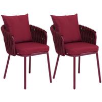 ESSZIMMERSTUHL Bordeaux - Bordeaux, Metall (56/71/57cm) - MCW