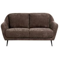 2-SITZER-SOFA Chenillegewebe Dunkelbraun Eiby - Dunkelbraun, Textil (130/80/90cm) - Beliani