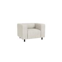 SESSEL Tove Beige Cord - Beige/Schwarz, Holz/Kunststoff (95/65/80cm) - S-Style Möbel