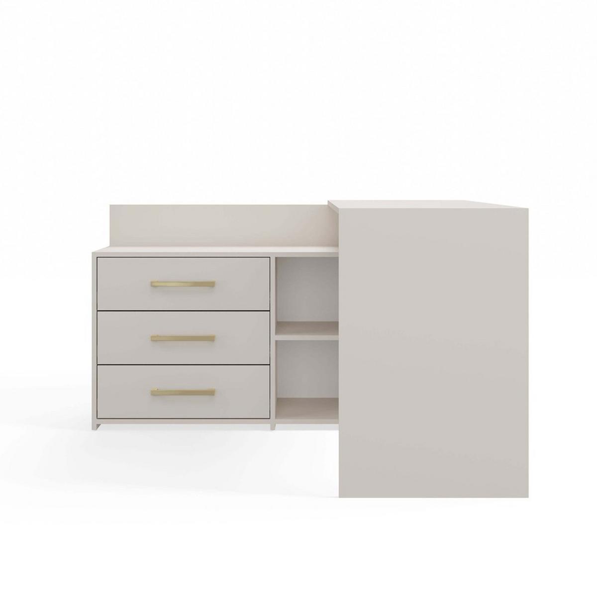 SCHREIBTISCH Kaschmir Beige 120/76/50 - Kaschmir, Holzwerkstoff (90/50/76cm) - RAUMHIRSCH FURNITURE