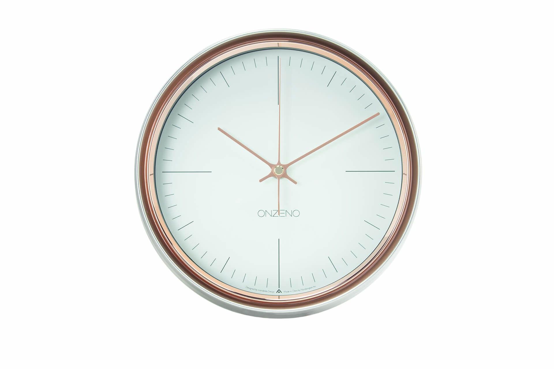 WANDUHR Design Weiß 22/22cm - Weiß, Glas/Holzwerkstoff (22.4/22.4/7cm) - ONZENO