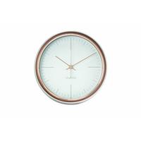 WANDUHR Design Weiß 22/22cm - Weiß, Glas/Holzwerkstoff (22.4/22.4/7cm) - ONZENO