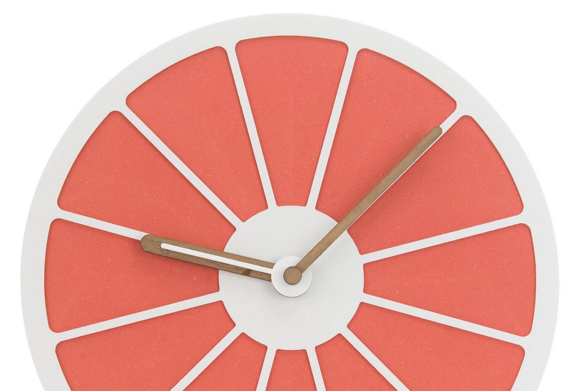 WANDUHR Design Rot 29/29 cm - Rot, Holzwerkstoff (29/29/1cm) - ONZENO
