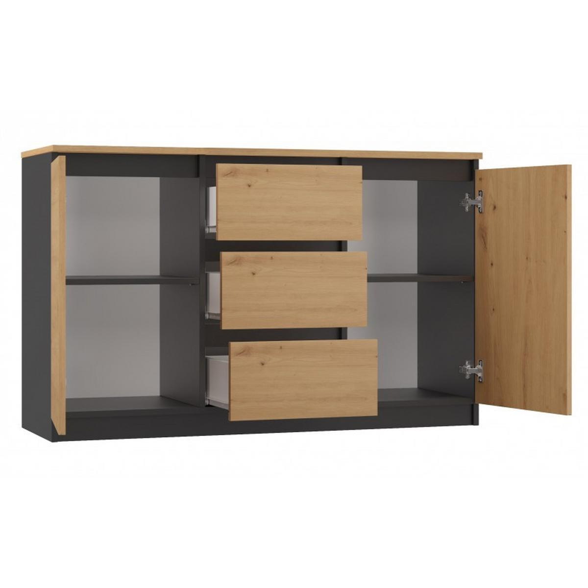KOMMODE Anthrazit, Artisan 200/75/40 - Anthrazit, Holzwerkstoff (200/75/40cm) - RAUMHIRSCH FURNITURE