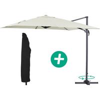 SONNENSCHIRM sun 3 Ekru - Beige, Metall (300/300cm) - Habitat Garten