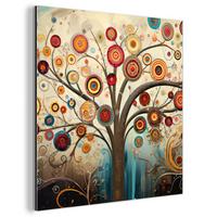 METALLBILD Baum - Baum des Lebens - Farbe 20x20 cm - Braun, Metall (20/20cm) - MuchoWow