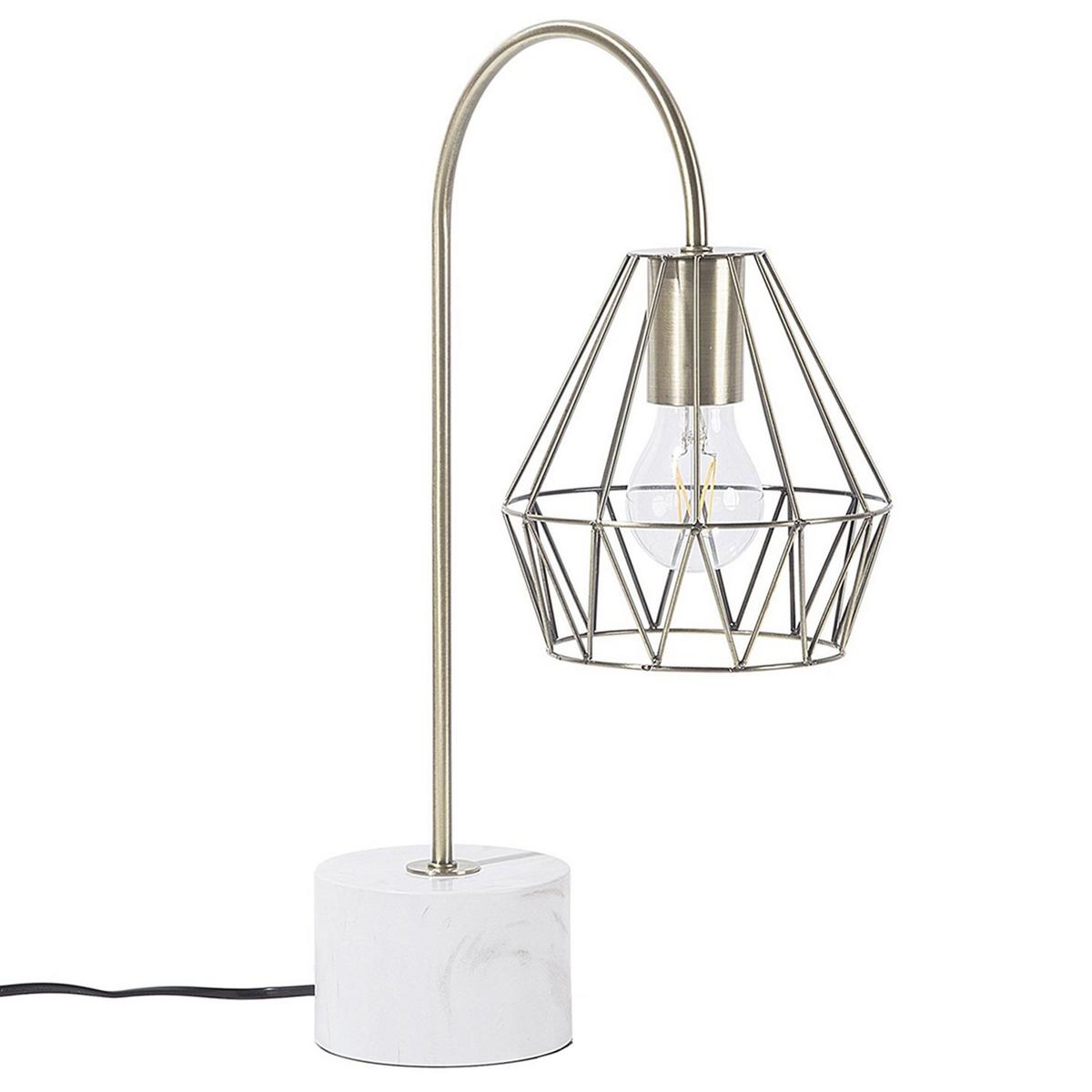 TISCHLAMPE Mooni 35/13/50 cm - Messingfarben, Metall (35/13/50cm) - Beliani