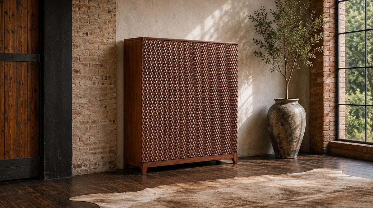 HIGHBOARD COPAS Braun Holz - Braun, Eichenholz/Holz (100/120/40cm) - KAWOLA