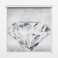 INNENROLLO - Fensterrollo - Rollo - 90x180 cm - Diamanten - Weiß, Kunststoff (90/180/0.5cm) - TULUP