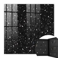 SCHLÜSSELBOX Schwarz 30x30 cm- Türöffnung nach rechts - Schwarzer Terrazzo - Schwarz, Metall (30/30/5cm) - TULUP