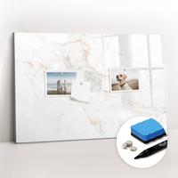 MAGNETTAFEL 60x40 Edler Marmor - Weiß, Glas (60/40/0.4cm) - TULUP