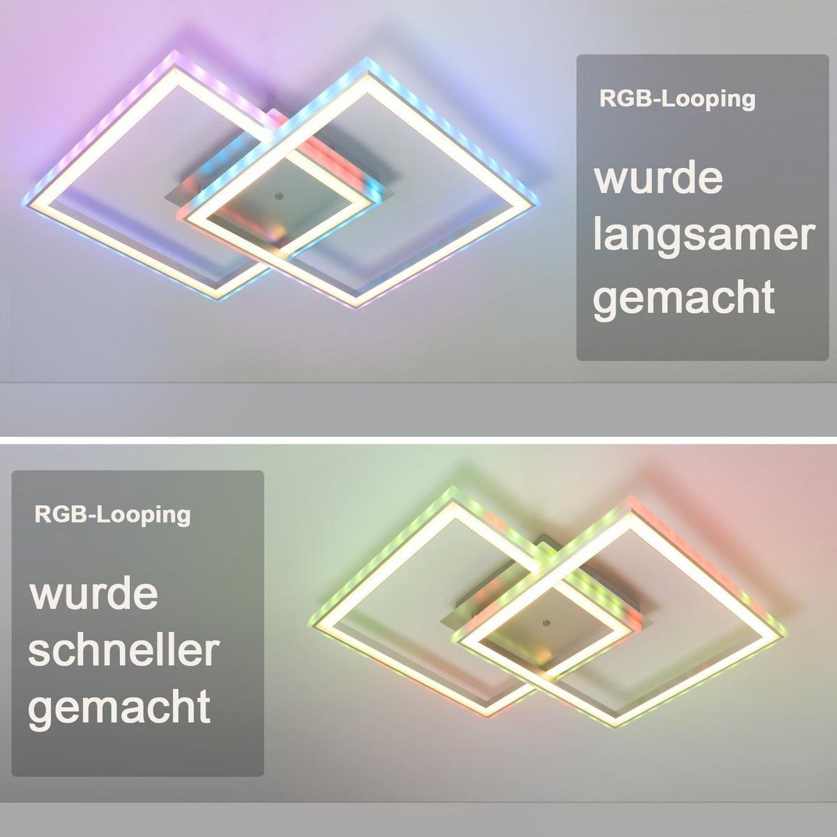 LED-DECKENLEUCHTE Maximilian 45/45/7 cm - Weiß, Metall (45/45/7cm) - Nettlife