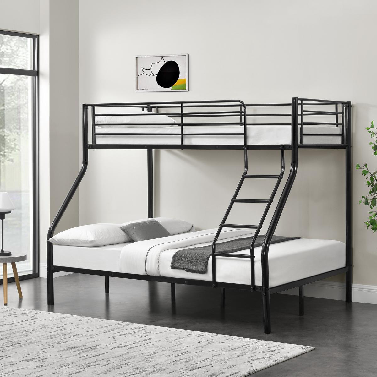 ETAGENBETT Sortland - Schwarz, Metall (140/200cm) - [neu.haus]