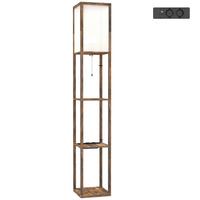 STEHLAMPE Acryl MDF Rustikal-Braun - Eichefarben, Holzwerkstoff (26/26/160cm) - HOMCOM