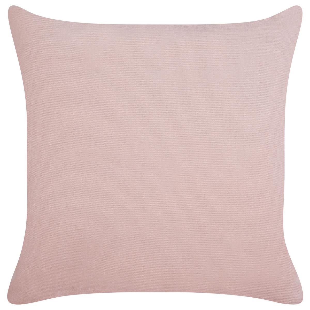 DEKOKISSEN Beige 45/45 cm Basalim - Pink/Beige, Textil (45/45cm) - Beliani