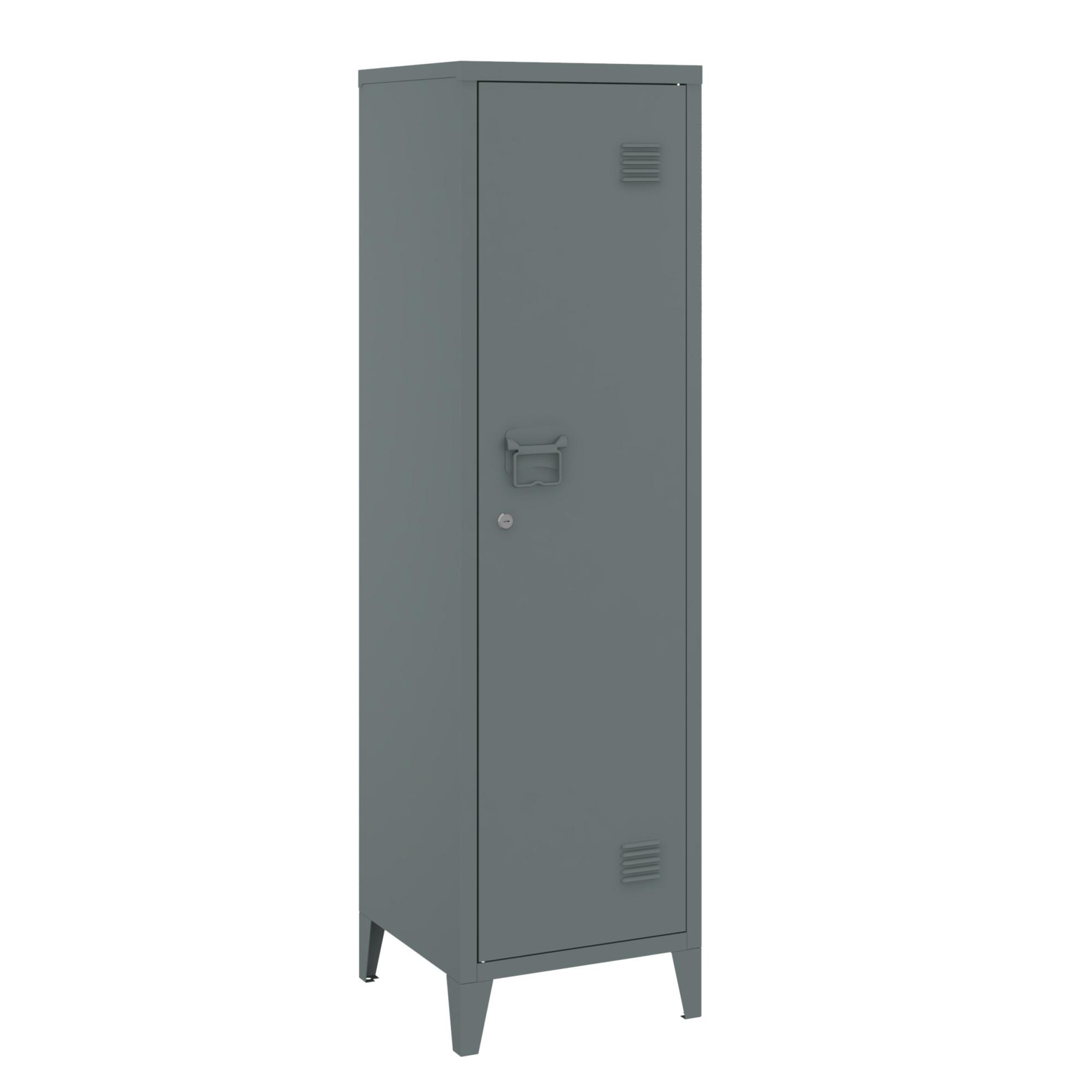 EINZELSPIND Kurikka - Dunkelgrau, Metall (38/137/38cm) - [en.casa]