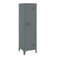 EINZELSPIND Kurikka - Dunkelgrau, Metall (38/137/38cm) - [en.casa]