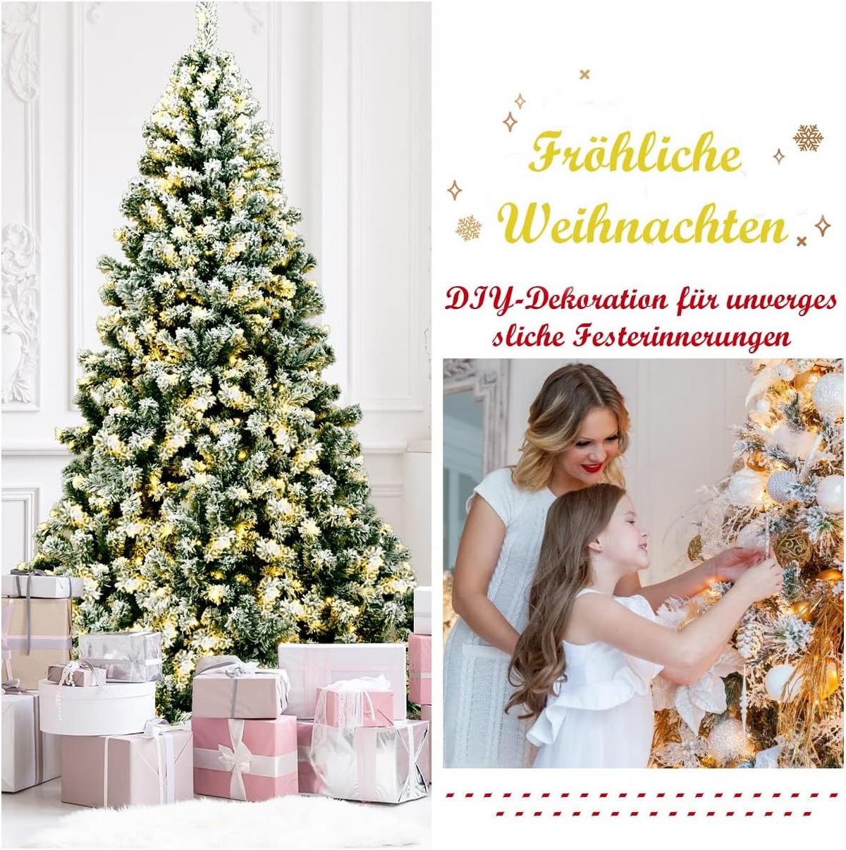 WEIHNACHTSBAUM Grün - Grün, Kunststoff (225cm) - COSTWAY