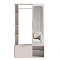 GARDEROBE mit Spiegel ELIOR - Beige, Holz (100/189.4/33cm) - Idohome