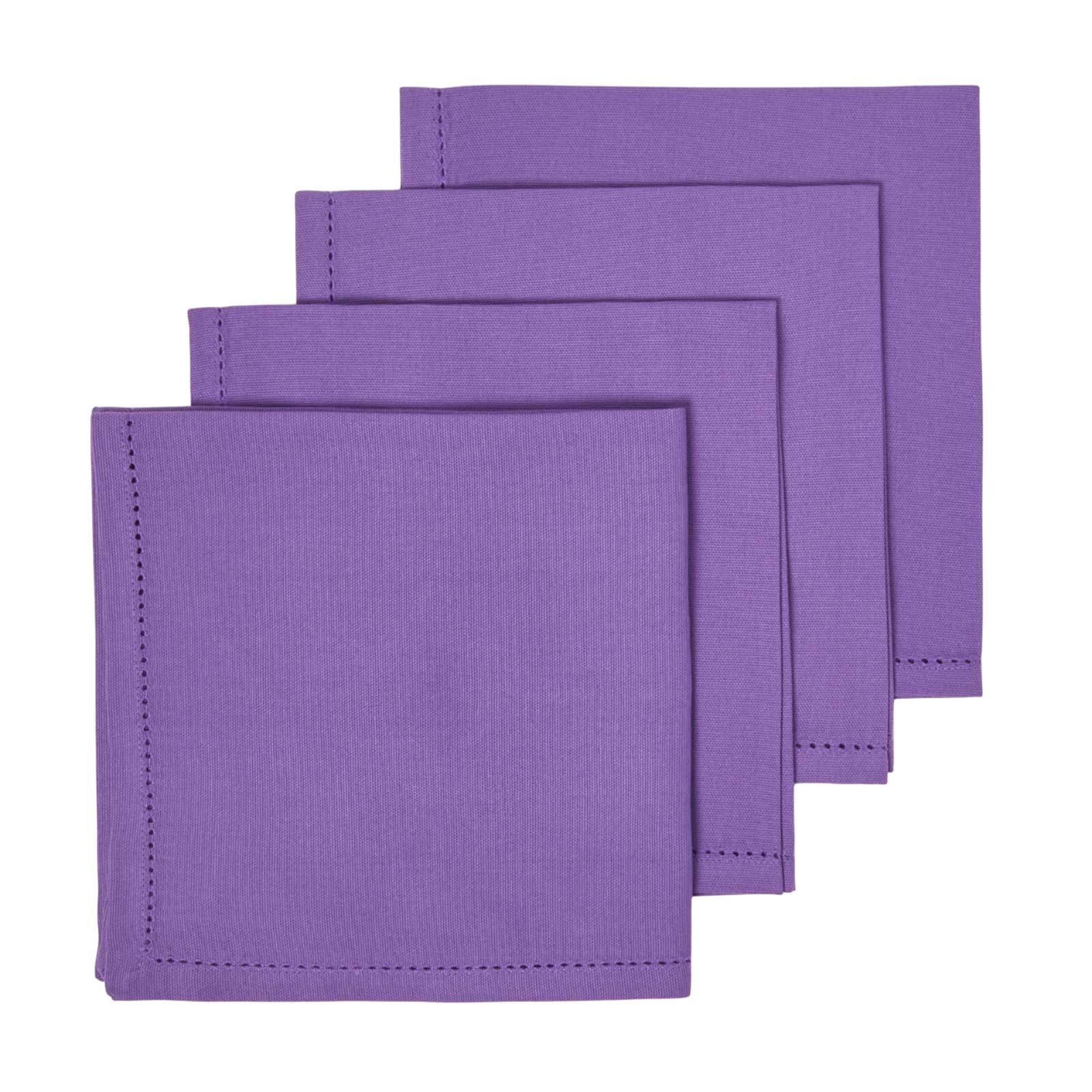 STOFFSERVIETTEN 4er-Set lila 45/45 cm, 100% Baumwolle - Lila, Textil (45/45cm) - Homescapes