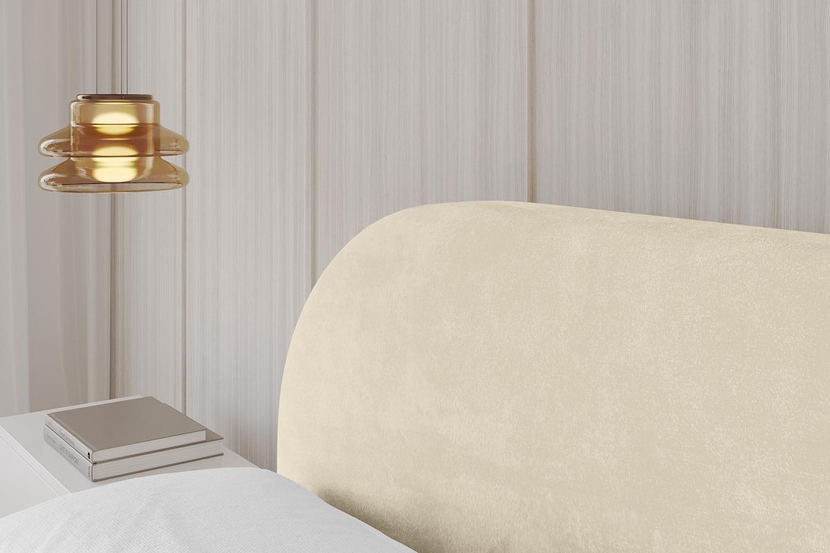POLSTERBETT mit Bettkasten und Lattenrost, Boxbett ohne Matratze - TIVON-V1 180x200 Beige - Ecru, Holzwerkstoff/Textil (180/200cm) - ALTDECOR