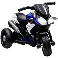 KINDER-ELEKTROMOTORRAD mit Musik, 3 km/h, für 3-5 Jahre Kinder - Blau, Metall (86/42/52cm) - HOMCOM